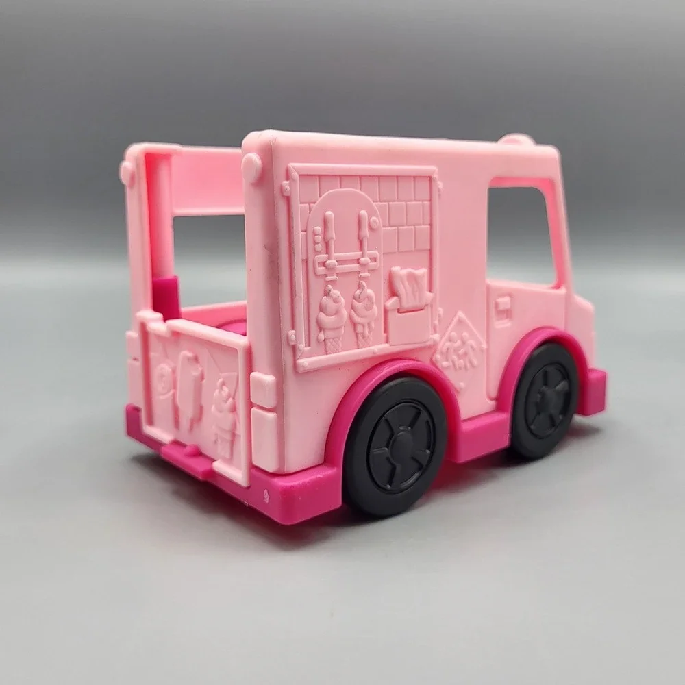 Fisher-Price Little People Barbie Ice Cream Truck Toy Pink Delivery Vehicle